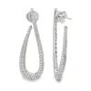 Diamond Teardrop Loop Earrings
