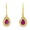 Teardrop Ruby Drop Earrings