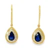 Teardrop Sapphire Drop Earrings