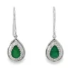 Pear Emerald Drop Earrings
