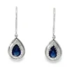 Pear Sapphire Drop Earrings