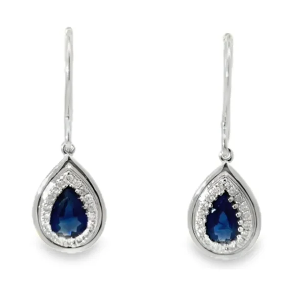 Pear Sapphire Drop Earrings