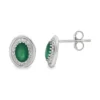 Oval Emerald Stud Earrings