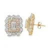 Emerald Cut Diamond Earrings