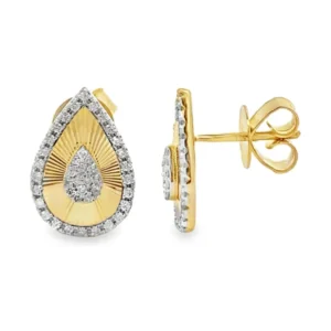 Teardrop Diamond Stud Earrings
