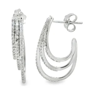 Triple Row Dangle Earrings