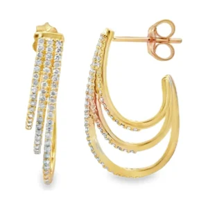 Triple Tier Diamond Earrings