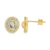 Opal Halo Stud Earrings