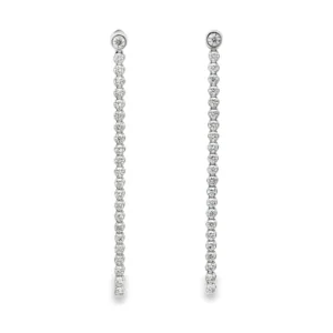 Diamond Drop Bar Earrings