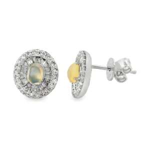 Halo Diamond Stud Earrings