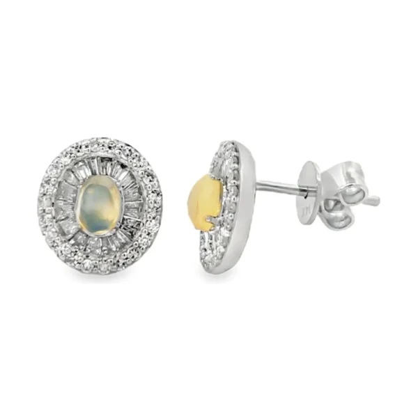 Halo Diamond Stud Earrings