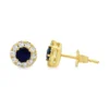 Round Halo Stud Earrings