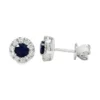 Sapphire Halo Stud Earrings
