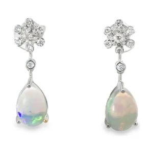 Pear Opal Drop Earrings
