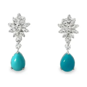 Turquoise Teardrop Drop Earrings