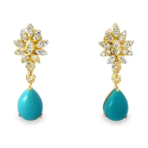 Turquoise Teardrop Drop Earrings