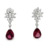 Pear Gemstone Drop Earrings