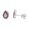 Pear Halo Stud Earrings