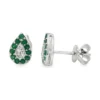 Pear Emerald Stud Earrings