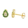 Pear Emerald Stud Earrings