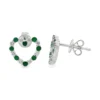Heart Emerald Diamond Earrings