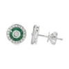 Emerald Diamond Stud Earrings