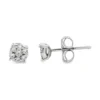Diamond Cluster Stud Earrings