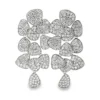 Cluster Diamond Dangle Earrings
