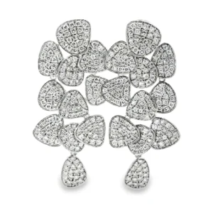 Cluster Diamond Dangle Earrings