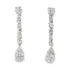 Diamond Cluster Dangle Earrings