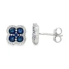 Clover Sapphire Stud Earrings