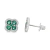Emerald Clover Stud Earrings