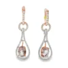 Oval Morganite Drop Earrings