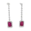 Ruby Halo Drop Earrings