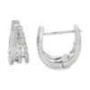 Triple Row Huggie Earrings