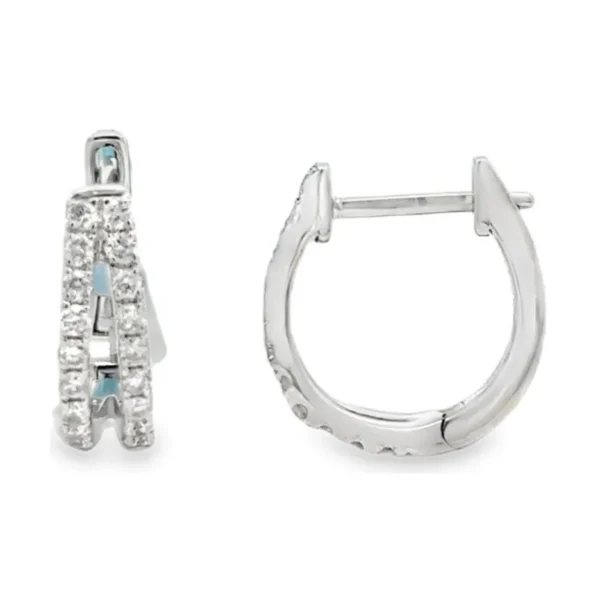 Double Row Huggie Earrings