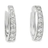 Diamond Huggie Hoop Earrings