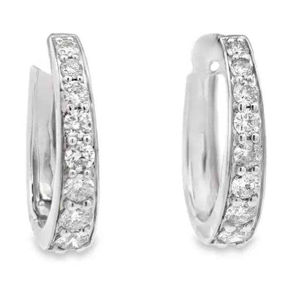 Diamond Huggie Hoop Earrings