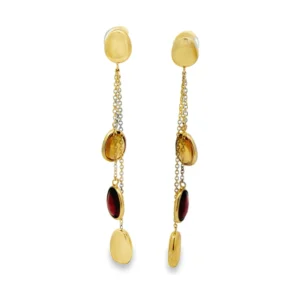 Multi Gemstone Drop Earrings