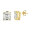 Asscher Cut Stud Earrings