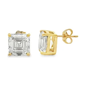 Asscher Cut Stud Earrings