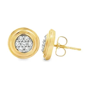 Cluster Diamond Stud Earrings