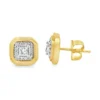 Square Halo Stud Earrings