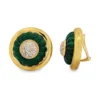Carved Green Diamond Earrings