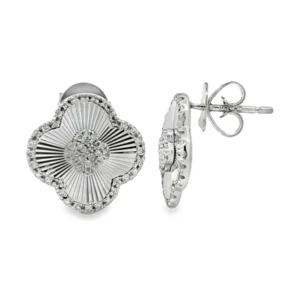 Clover Diamond Stud Earrings