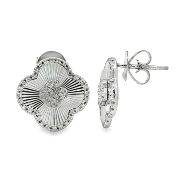 Clover Diamond Stud Earrings