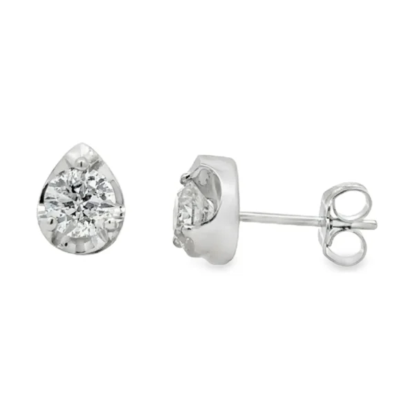 Pear Shaped Stud Earrings