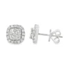 Square Halo Stud Earrings