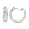 Pave Diamond Hoop Earrings