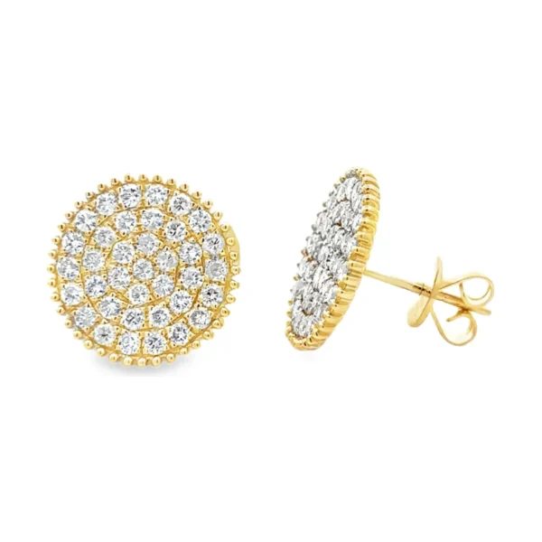 Pave Diamond Stud Earrings